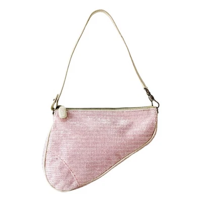 DIOR Limited Edition Mini Saddle Pink Sequin Shoulder Bag - Image 1 of 4