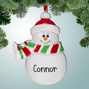 Snowman Character with Scarf - Personalized Christmas Ornament - Picture 1 of 1