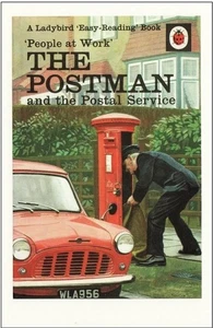 Postcard The Postman & Postal Service Ladybird Book Cover 1965 People at Work - Picture 1 of 1