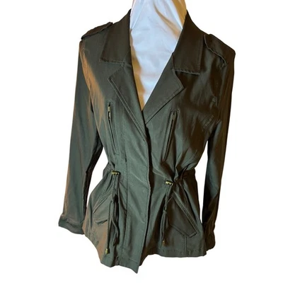 Chaqueta Anorak Militar De Colección Y2K Verde Oliva Cordón Abrigo Utilitario MECHA Foto 1 de 4