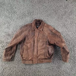 Wilsons Jacket Mens Large Leather Brown Bomber Vintage Thinsulate R20-15 - Picture 1 of 11