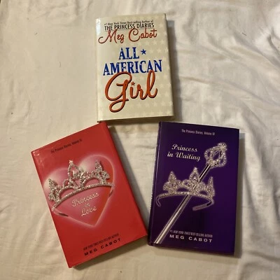 Books Used Lot The Princess Diaries Meg  Cabot Harcover Books 1, 3, 4 YoungAdult - Image 1 of 4