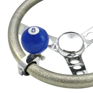 Blue 8 Ball Adjustable Suicide Brody Knob Translucent with Metal Flake truck - Picture 1 of 3