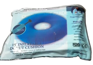 Dr Frederick's Original Donut Cushion 15" Blue Inflatable Ring Hemorrhoid Pump!! - Picture 1 of 2