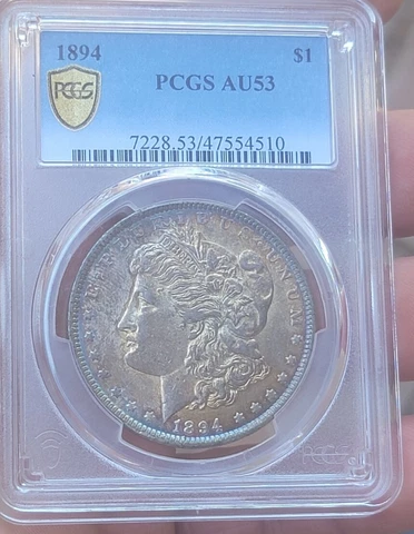 1894 Morgan Silver Dollar PCGS AU53 Natural Toned Cover