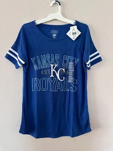 MLB Kansas City Royals Women's Dugout Poly Rayon T-Shirt XS Pit to Pit 18.5" - Picture 1 of 4