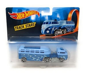Hot Wheels Track Stars Custom Volkswagen Hauler blue 1/64. International Card - Imagen 1 de 2