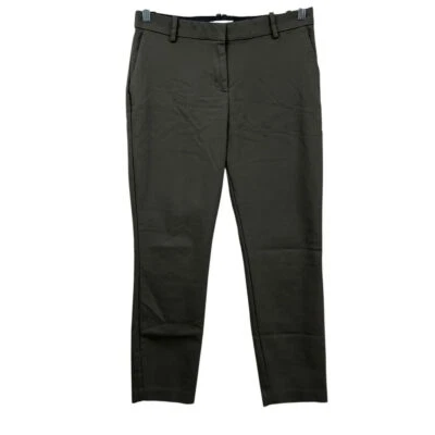 Pantalones de vestir para mujer H&M pierna recta frente plano cintura elástica verde oliva talla 8 Foto 1 de 4