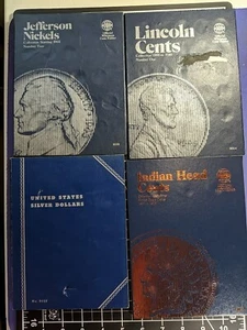 Vintage Whitman Münzsammler Ordner Bücher Lot Penny Cent Neusilber Dollar - Bild 1 von 22