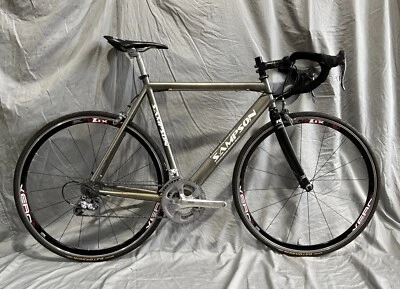 Sampson Titanium Road Bike Custom 58cm Carbon Fork Centaur Mix 2x10 Rim 700c - Image 1 of 4