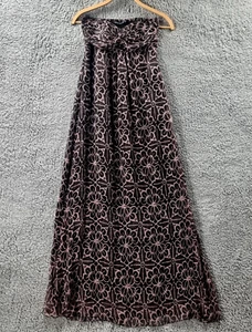ANJA SUN SUKO Womens Dress Size S/M Black Pink Floral Silk Sleeveless A-line - Picture 1 of 14