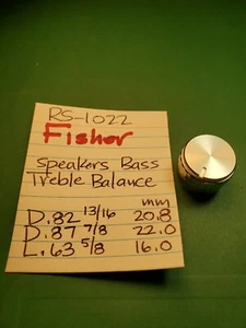 📈FISHER BASS TREBLE SPEAKERS BALANCE KNOB RS-1022 STEREO RECEIVER - Bild 1 von 4