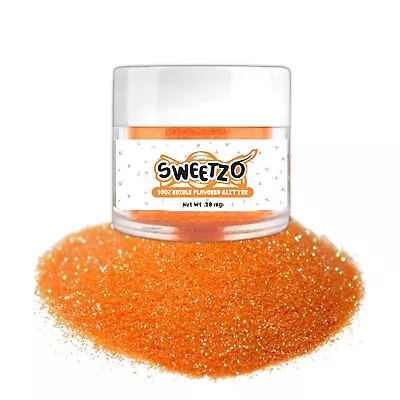 Sour Orange Fruity Flavored Edible Glitter Dust for Drinks or Cakes 8 Grams - Image 1 of 4