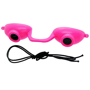 Super Sunnies Evo Flexible Tanning Bed Goggles UV Eye Protection Glasses Pink