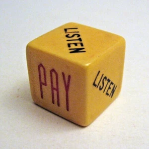 Celluloid Juke Box 3/4 Inch Dice Taylor Sales Belleville Old Store Stock - Picture 1 of 3