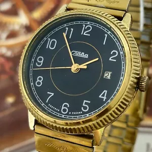 OROLOGIO Vintage USSR SLAVA 2414 SOVIETICO Retrò Orologio da Polso Meccanico 21 Gioielli - Foto 1 di 24