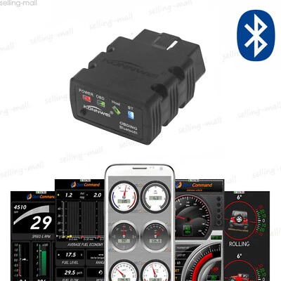 Bluetooth OBD2 II Car OBD2 Diagnostic Interface Scanner Tool for Android PC iOS - Image 1 of 4