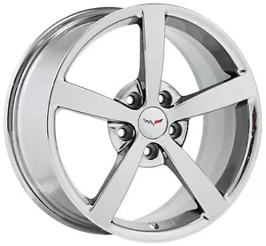 19x10 Corvette Bright Chrome wheel rim Factory OEM 5344 - Picture 1 of 7