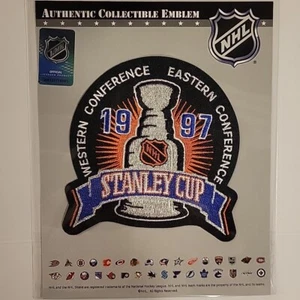 1997 NHL Stanley Cup Logo Trikot Aufnäher Detroit Red Wings vs Philadelphia Flyer - Bild 1 von 7
