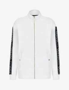 $140 A|X Armani Exchange Women's, Logo Full Zip Hooded Sweatshirt, White, XL - Picture 1 of 6