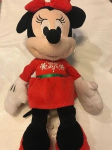 Peluche natalizio Disney Minnie Mouse natalizio farcito necessita di pulizia spedizione gratuita - Foto 1 di 6