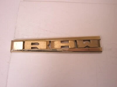 RHW Monogram Initial Letter Vintage SWANK LARGE Tie Bar Clip - Image 1 of 4