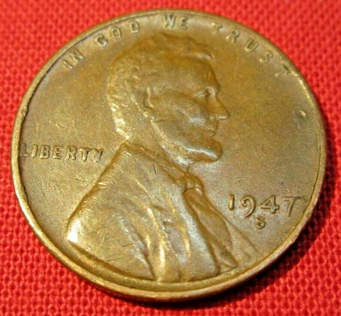 1947 S Lincoln Wheat Cent - G Good to VF Very Fine Cover