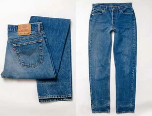 Jeans Levis 501 Button Fly años 80 hechos en EE. UU. Azul Denim 32 x 35 - Imagen 1 de 6