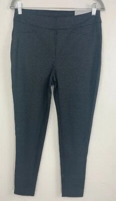 Chico's Gris y Negro Guinga Ponte Tobillo Leggings Pantalones Talla 1R/8R Foto 1 de 4