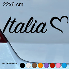 Produktbild - Autoaufkleber Italien,Italia mit Herz Sticker A0536