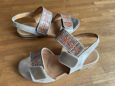 WIE NEU Sandalen von Vabene (jetzt Vabeene), Gr. 38, handgenäht, Klettverschluß - Bild 1 von 4