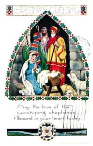 Cleveland Ohio Christmas Greetings Shepherds Nativity 1972 Vintage Postcard - Picture 1 of 3