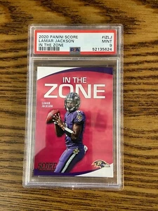 PSA 9 2020 Panini Score Lamar Jackson In The Zone #IZLJ - Picture 1 of 2