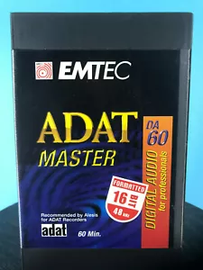 Emtec ADAT6016BIT - ADAT 60 Minute 16 BIT Formatted Extended Digital Audio Tape - Picture 1 of 3