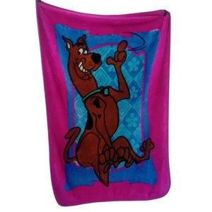 2000 Vintage Y2K Scooby Doo Kids Fleece Throw Blanket Hanna Barbera Kidcore READ - Picture 1 of 16
