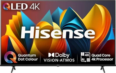 Hisense 43 Inch 4K QLED Smart TV 43E7NQTUK - Quantum Dot Colour, 4K AI - Image 1 of 4