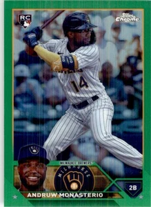 2023 Topps Chrome Update Green Refractor RC Andruw Monasterio 29/99 #USC177 - Picture 1 of 2