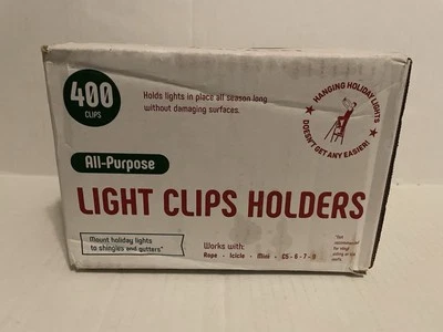 All-Purpose Holiday Light Clips Holders Christmas Outdoor- USA 400 Pcs. - Image 1 of 4