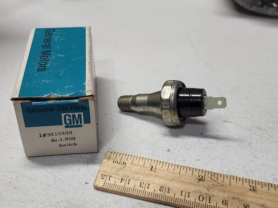 1956-1990 Chevrolet Corvette NOS Oil Pressure Sensor OEM NEW GM P/N 3815936 - Image 1 of 3