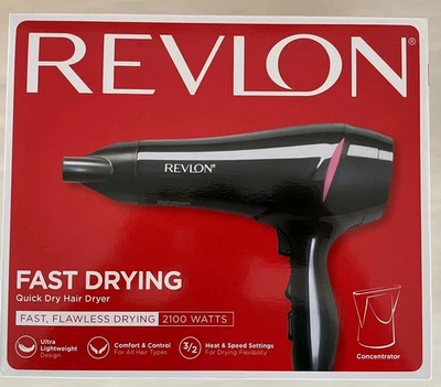 Revlon Hair Dryer 3 Heat Speed Light Energy Saving 3 Heat Modes 2100W New - Image 1 of 3