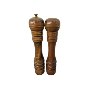 Salero de madera MCM de colección molino de pimienta molinillo Woodcrest Creations Japón - Imagen 1 de 5