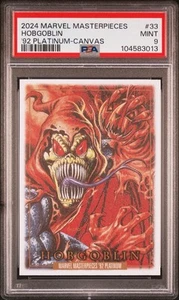 ⚡️ 2024 HOBGOBLIN⚡️ Marvel Masterpieces '92 Platinum CANVAS VARIANT #33 PSA 9 MT - Picture 1 of 2