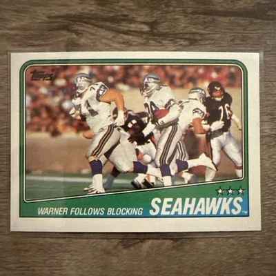 1988 Topps    #130 Seahawks Team Leaders - Curt Warner TL  Football Card - Image 1 of 2