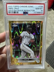 2022 Topps Chrome - Oneil Cruz #128 Gold Raywave Refractor 2 Of 50. PSA 10 - Picture 1 of 4