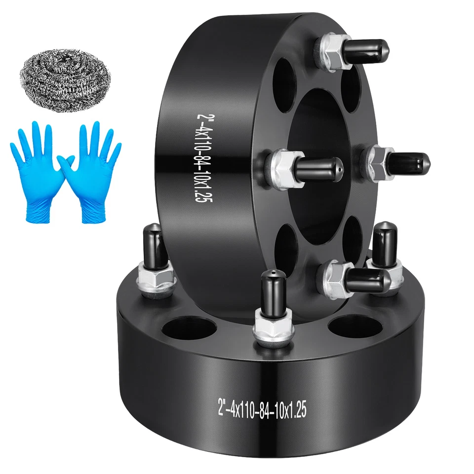 (2) 2 Inch 4x110 ATV Wheel Spacers 10x1.25 For 2008-2016 Suzuki King Quad 400 - Imagem 1 de 4