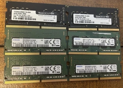 Samsung 4GB SO-DIMM Pc4 4 Sticks Teamgroup 4GB DDR4 2 Sticks - Image 1 of 2