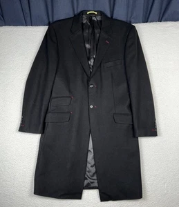 HOLLAND Esquire Giacca Soprabito Lana Nero Uomo XL - Rosso X's - Foto 1 di 19