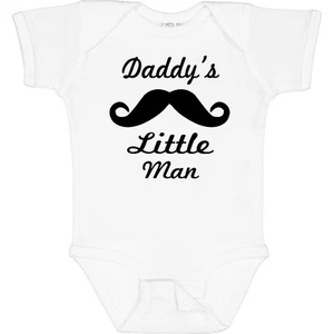 Inktastic Daddy's Little Man Baby Bodysuit Mustache Daddy Father Cute One-piece - Picture 1 of 6
