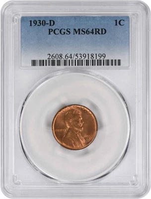 1930-D Lincoln Cent MS64RD PCGS - Image 1 of 2
