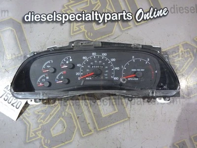 2001 2002 FORD F350 XLT 7.3 DIESEL ZF6 4X4 GAUGE INSTRUMENT CLUSTER KMH - TESTED - Image 1 of 4